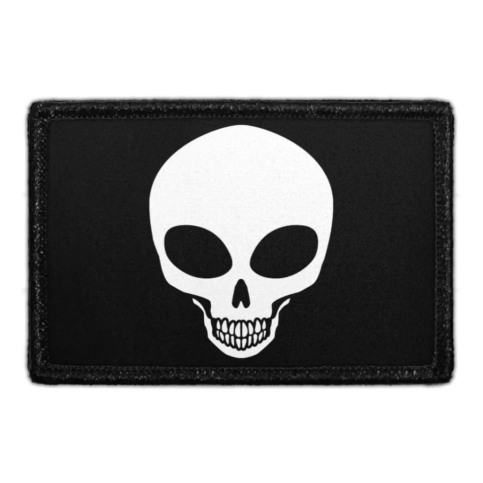 Pull Patch Alien Skull patch med velcro kranie-motiv