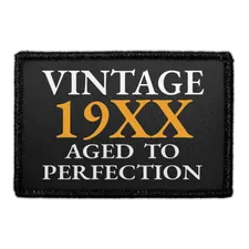 Pull Patch Vintage Aged To Perfection lap med tekst velcro