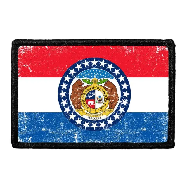 Pull Patch Missouri State Flag patch farvet distressed