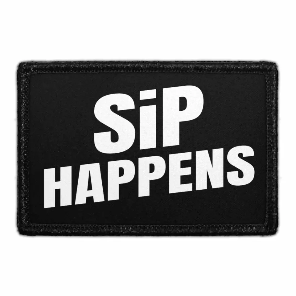 Pull Patch Sip Happens patch 7,6x5 cm velcro