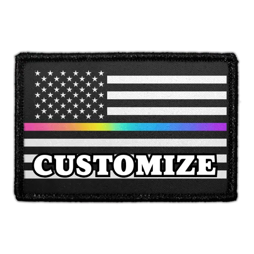 Pull Patch Custom Rainbow Pride Flag patch med tekst