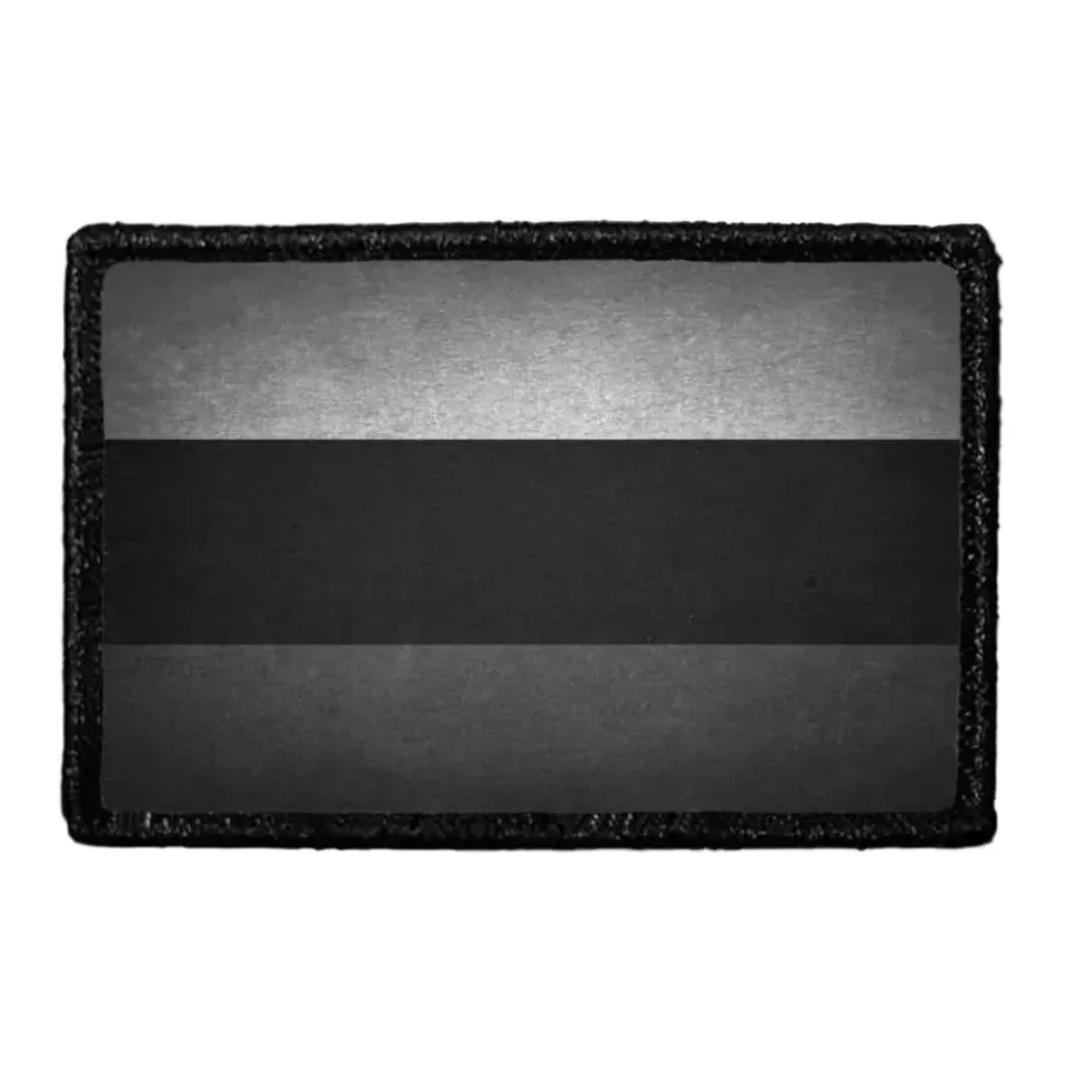 Pull Patch Russia Flag patch sort-hvid distressed 1 stk