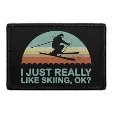 Pull Patch I Just Really Like Skiing Ok patch med velcro