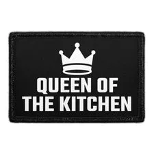 Pull Patch Queen Of The Kitchen patch med velcro køkkenmotiv