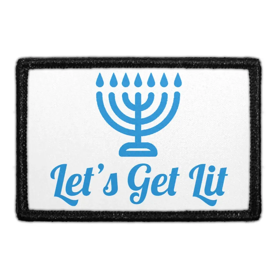 Pull Patch Lets Get Lit patch 76x51 mm velcro