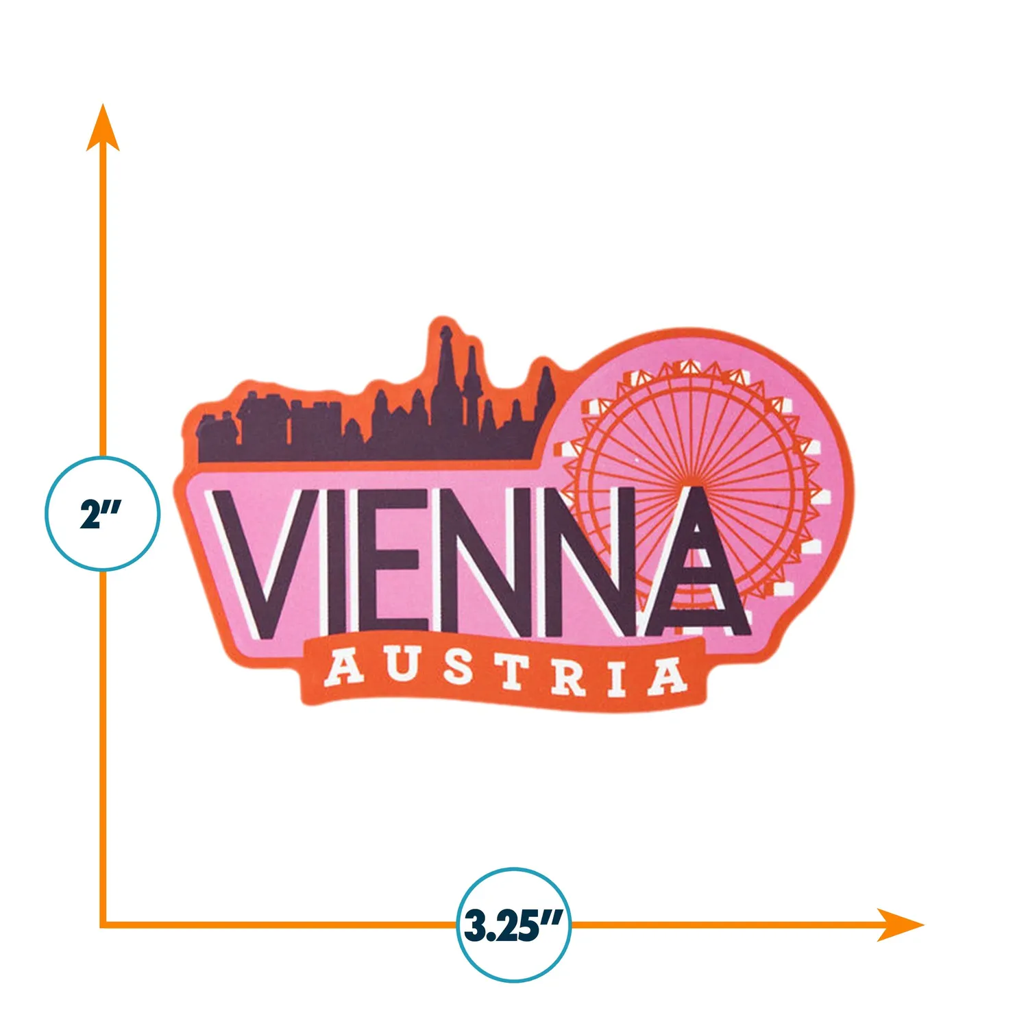 Vagabond Heart Vienna klistermærke bymotiv