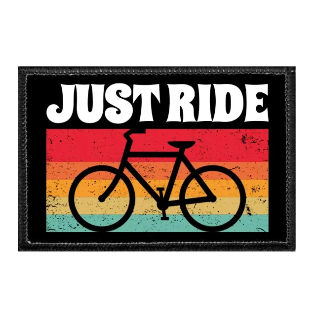 Pull Patch Just Ride Retro patch med velcro 76x51
