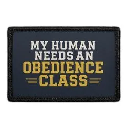 Pull Patch My Human Needs An Obedience Class patch hund