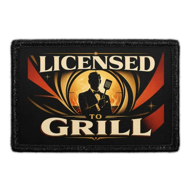Pull Patch Licensed to Grill patch 76x51 mm bbq