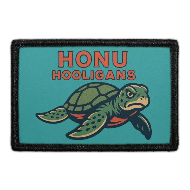 Pull Patch Honu Hooligans patch med velcro Hawaii
