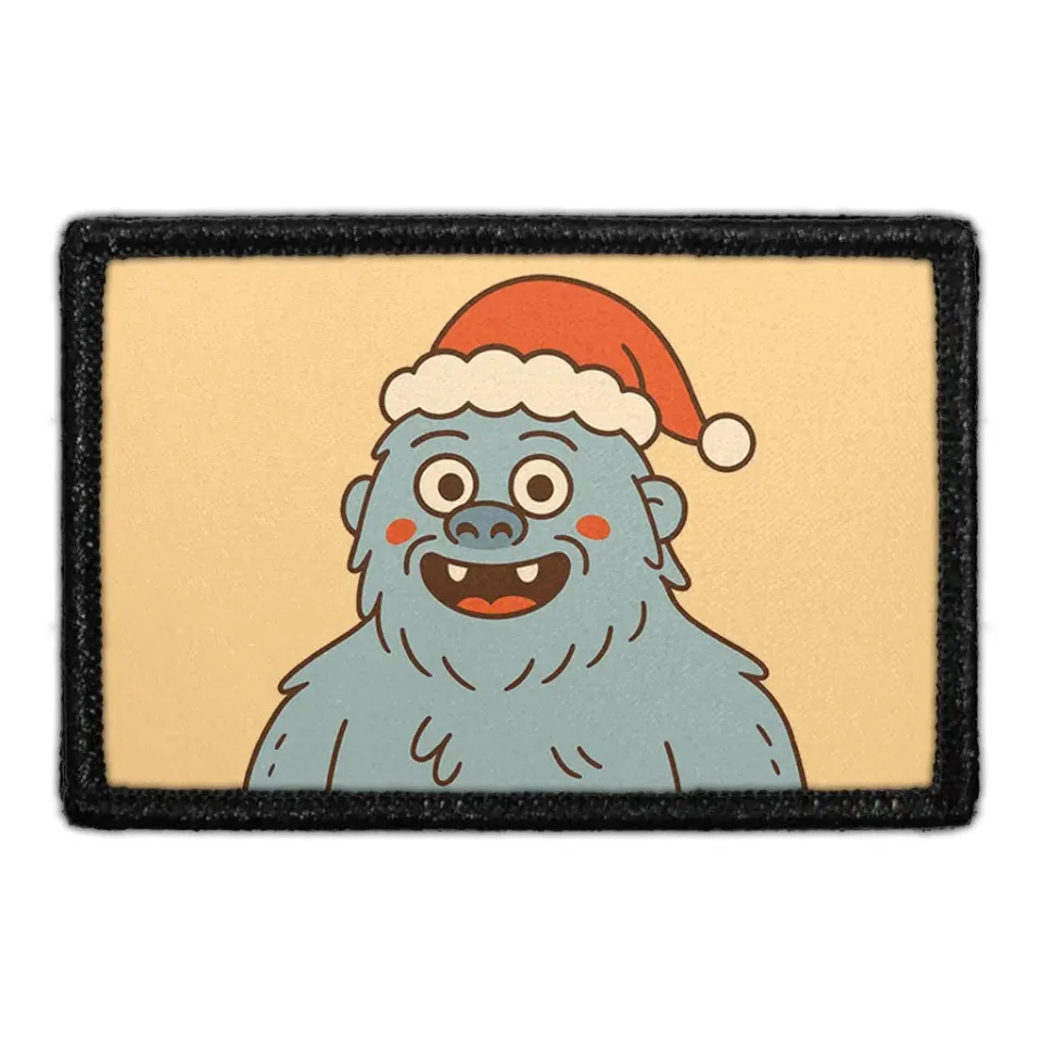 Pull Patch Yeti Santa Hat patch jul