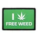 Pull Patch I Love Free Weed patch 76x51 mm sjov