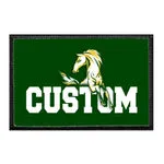 Pull Patch Custom Text With Horse White Text patch hvid tekst