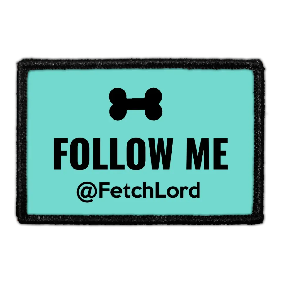 Pull Patch Custom Dog Social Media patch 3x2 med hundetegn