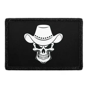 Pull Patch Skull With Hat patch 1 stk med hat-kranie