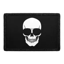 Pull Patch Skull Sunglasses velcropatch 76x51 mm
