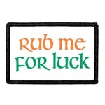 Pull Patch Rub Me For Luck Orange patch velcro