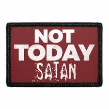 Pull Patch Not Today Satan patch velcro rød