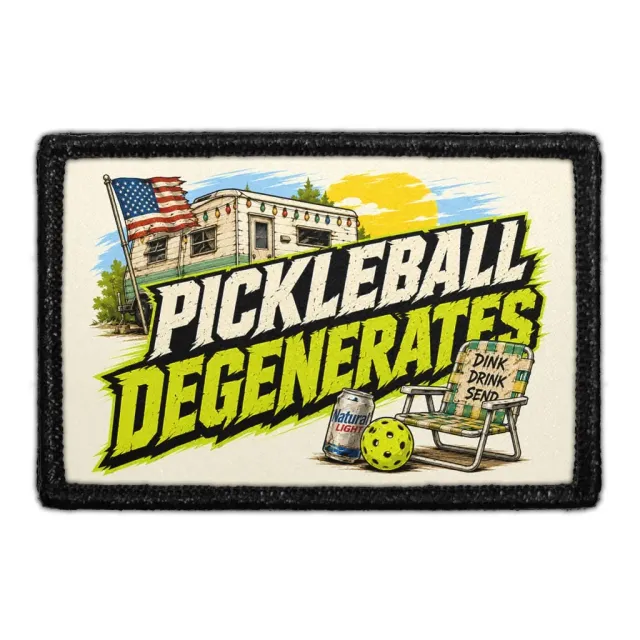 Pull Patch Pickleball Degenerates patch 3x2 sport