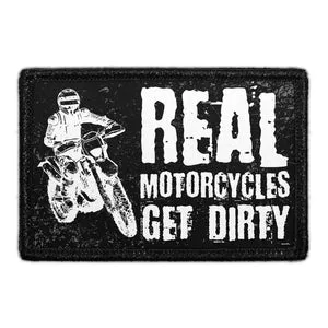 Pull Patch Real Motorcycles Get Dirty patch 76x51 mm velcro
