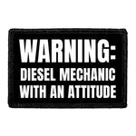 Pull Patch Diesel Mechanic Attitude mærke 76x51 mm