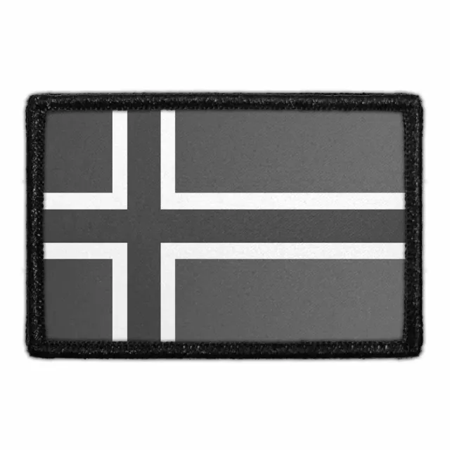 Pull Patch Norway Flag patch sort-hvid