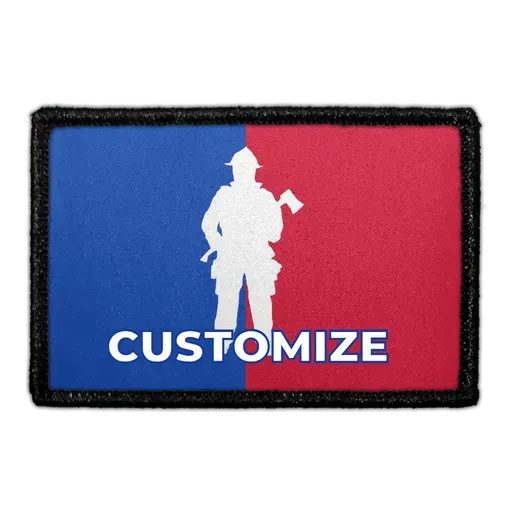 Pull Patch Custom Fireman League lap velcro polyester