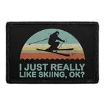 Pull Patch I Just Really Like Skiing Ok patch med velcro