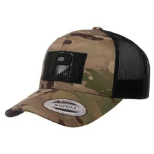 Pull Patch Multicam Trucker kasket camo/sort snapback