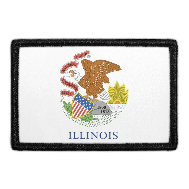 Pull Patch Illinois flag patch i farve med velcro