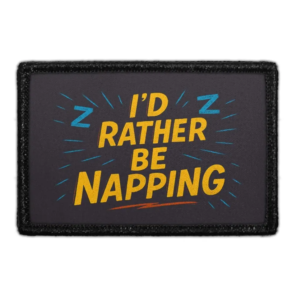 Pull Patch I'd Rather Be Napping patch velcro 1 stk doven