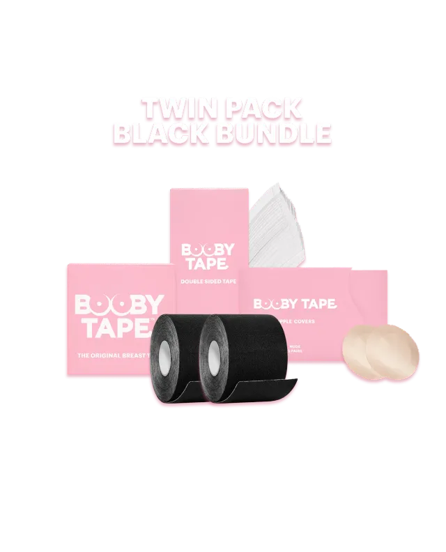 Booby Tape Twin Pack brysttape sort 2 x 5 m