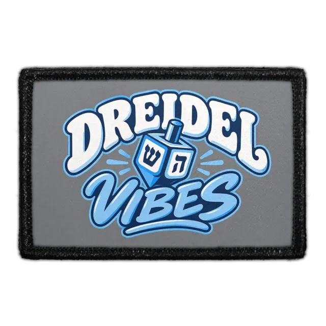 Pull Patch Dreidel Vibes patch 3x2 hanukkah