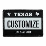 Pull Patch Texas License Plate patch personlig