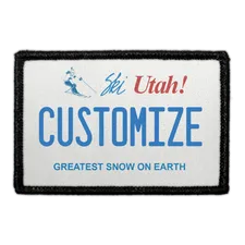 Pull Patch Utah License Plate patch nummerplade tilpasbar