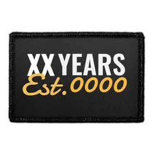 Pull Patch Est. Year Old patch 3x2 velcro custom
