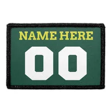 Pull Patch Jersey patch grøn-gul-hvid 9 tegn tekst