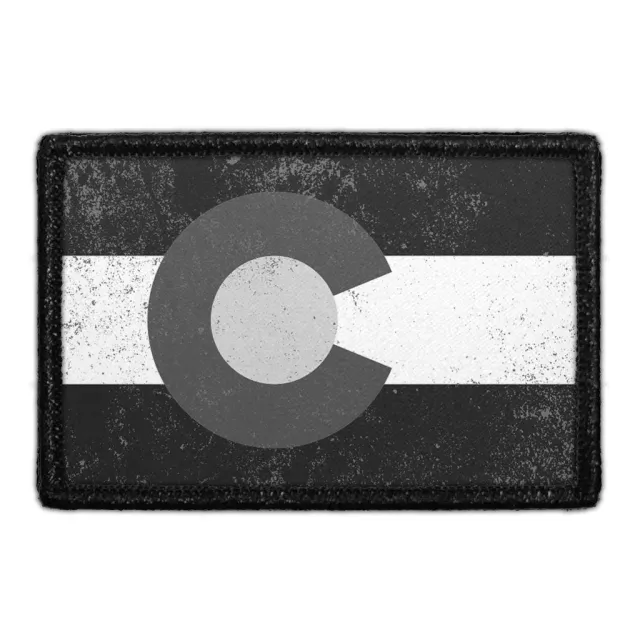 Pull Patch Colorado State Flag patch sort-hvid
