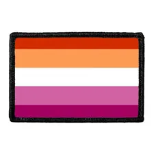 Pull Patch Lesbian Pride Flag patch med velcro 7,6x5 cm