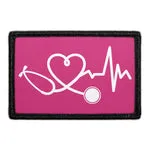 Pull Patch Healthcare Heartbeat Hot Pink patch med velcro