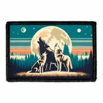 Pull Patch Vintage Wolves Howling patch velcro retro