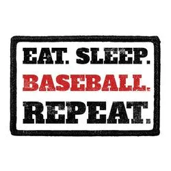 Pull Patch Eat Sleep Baseball velcromærke 76 mm