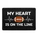 Pull Patch My Heart Is On The Line Football patch med velcro