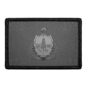 Pull Patch Vermont State Flag patch sort hvid velcro
