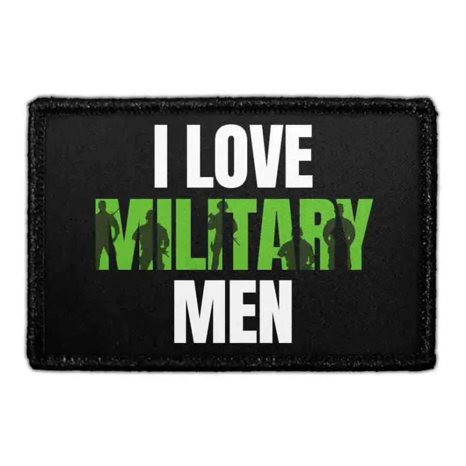 Pull Patch I Love Military Men patch med velcro 76x51