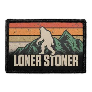 Pull Patch Loner Stoner patch med velcro 76 mm sjov