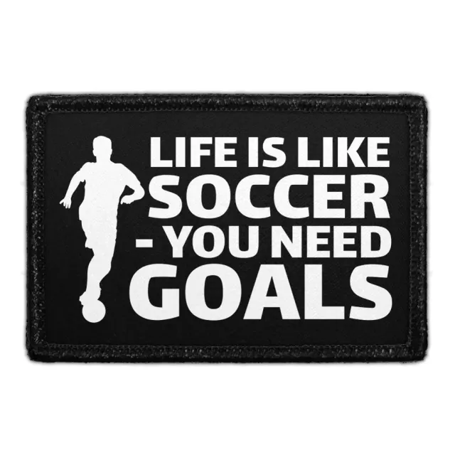 Pull Patch Life Is Like Soccer patch velcro 3x2