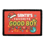 Pull Patch Santa's Favorite Good Boy patch 7,6x5 cm velcro