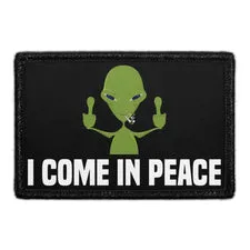 Pull Patch Alien Smoking Peace patch med velcro