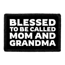 Pull Patch Blessed Mom Grandma patch velcro